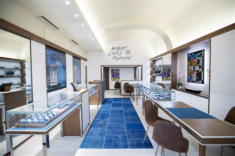 The HUBLOT boutique on Mykonos stands as the gem of haute 